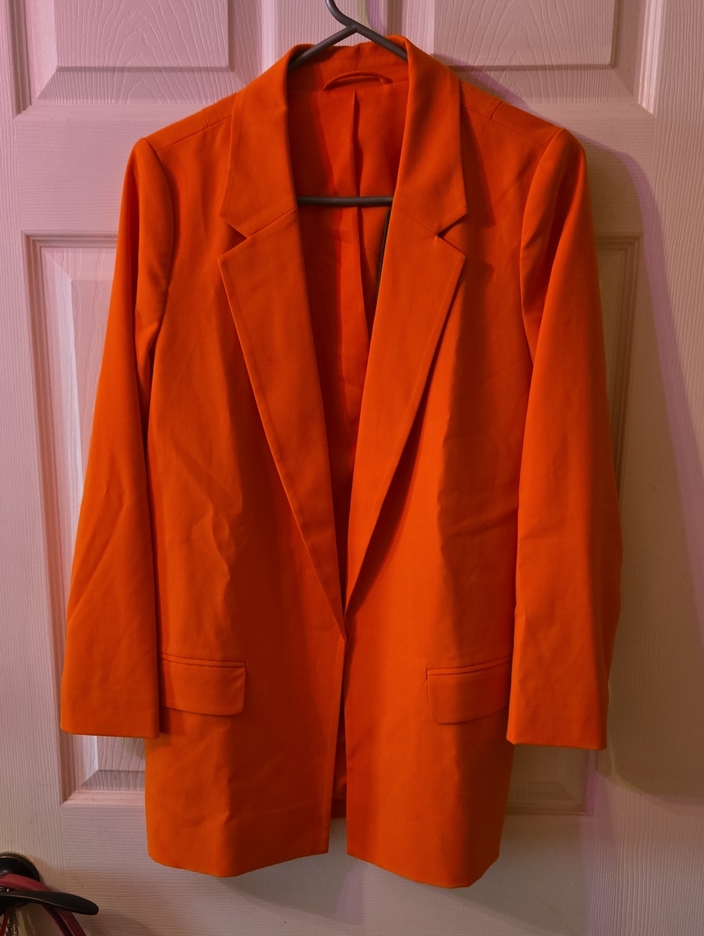 All Saints ALEIDA Bright Orange Longline Blazer